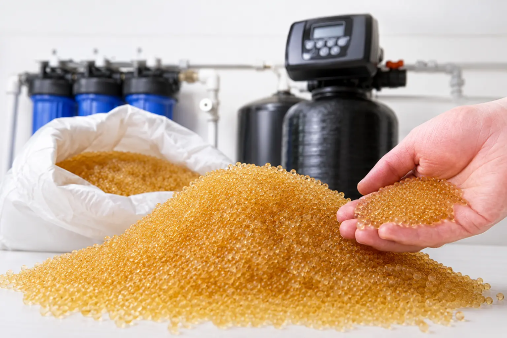 water softener resin